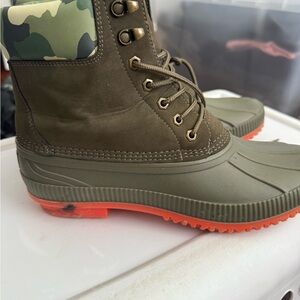 Tommy Hilfiger Olive Green Boots